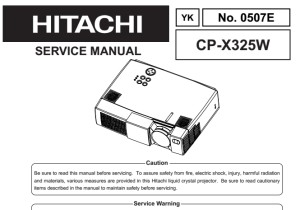 修投影机最缺图纸 CP-X325W日立投影图纸分享~~