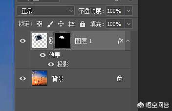 ps添加蒙版擦除多余部分后进行投影,为什么投影的是擦除的部分呢? 