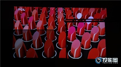 抗光幕布、白墙、玻纤幕布画质对比横向测试